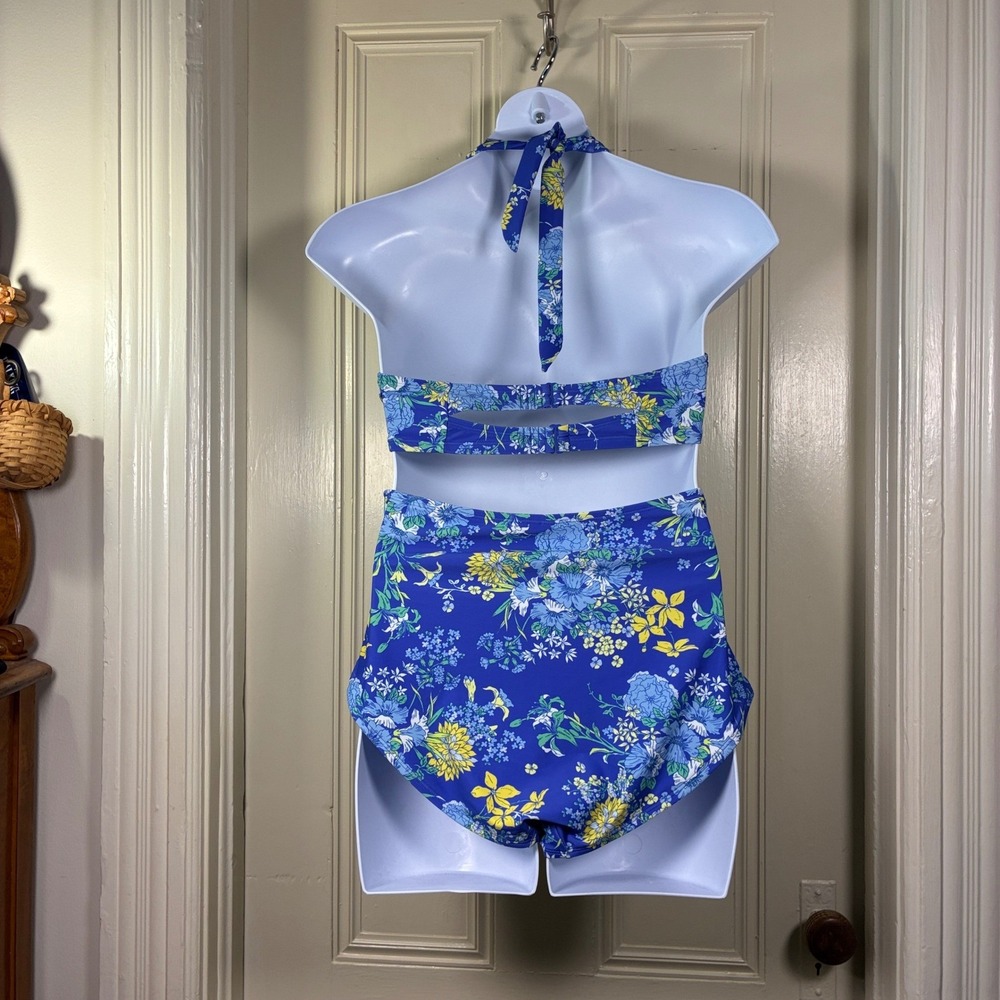Adore Me Bikini XL NEW 38DD top 1X bottom Swimsuit two piece floral beach pool - Picture 7 of 7